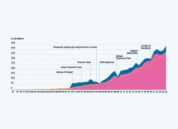 Temasek Net Portfolio Value since Inception 
